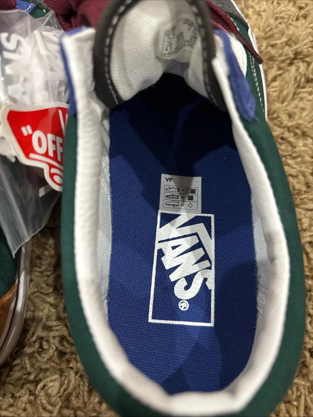 Vans Old Skool Shoes Men Size 5.5 Women 7 Color Mix Suede Canvas New Blue Bottom